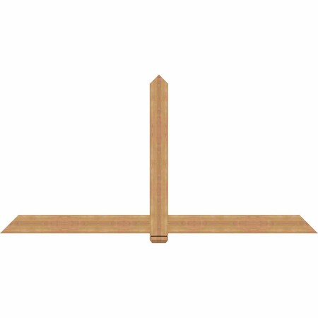 Ekena Millwork Eugene Smooth Timber Gable Bracket, Western Red Cedar, 96"W x 48"H x 1 1/2"D x 5 1/2"F, 12/12 Pitch GBW096X48X0206EUG00SWR